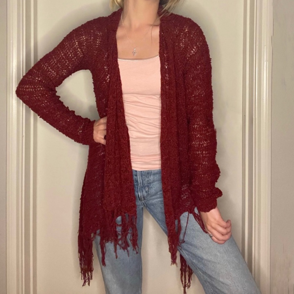 Rue 21 Red Cardigan Sweater